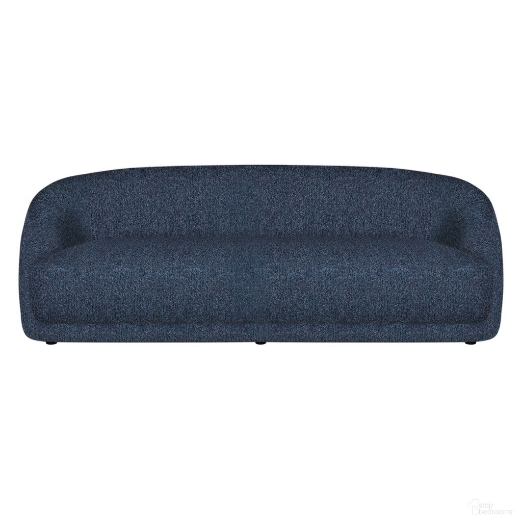 The appearance of Figueroa 90 Inch 3-Seater Sofa with Fabric and Oval Seat and Slope Arms In Twilight Blue designed by Armen Living in the modern / contemporary interior design. This twilight blue piece of furniture  was selected by 1StopBedrooms from Figueroa Collection to add a touch of cosiness and style into your home. Sku: LCFASOTB. Material: Fabric.