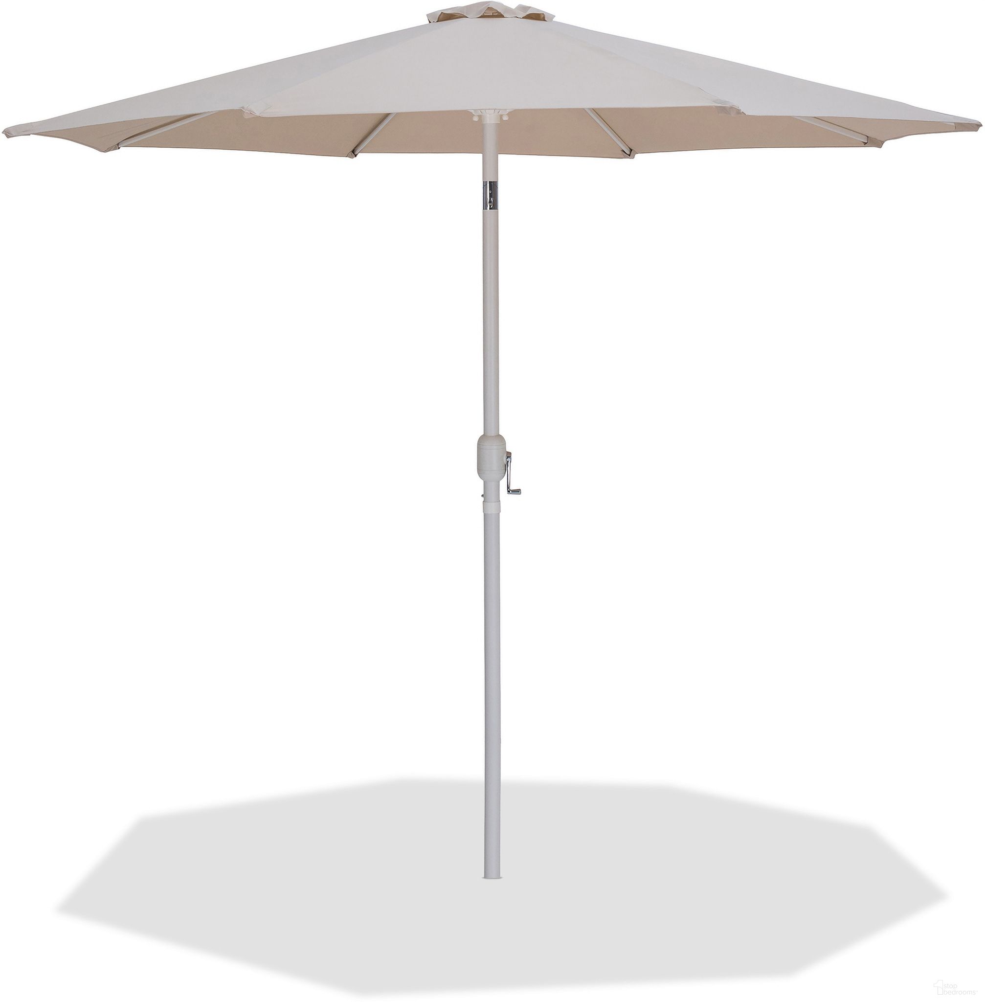 The appearance of Fiji Fabric Patio Umbrellas In Beige and Matte White designed by Meridian in the modern / contemporary interior design. This beige and matte white piece of furniture was selected by 1StopBedrooms from Fiji Collection to add a touch of cosiness and style into your home. Sku: 55015Beige-U. Material: Polyester.