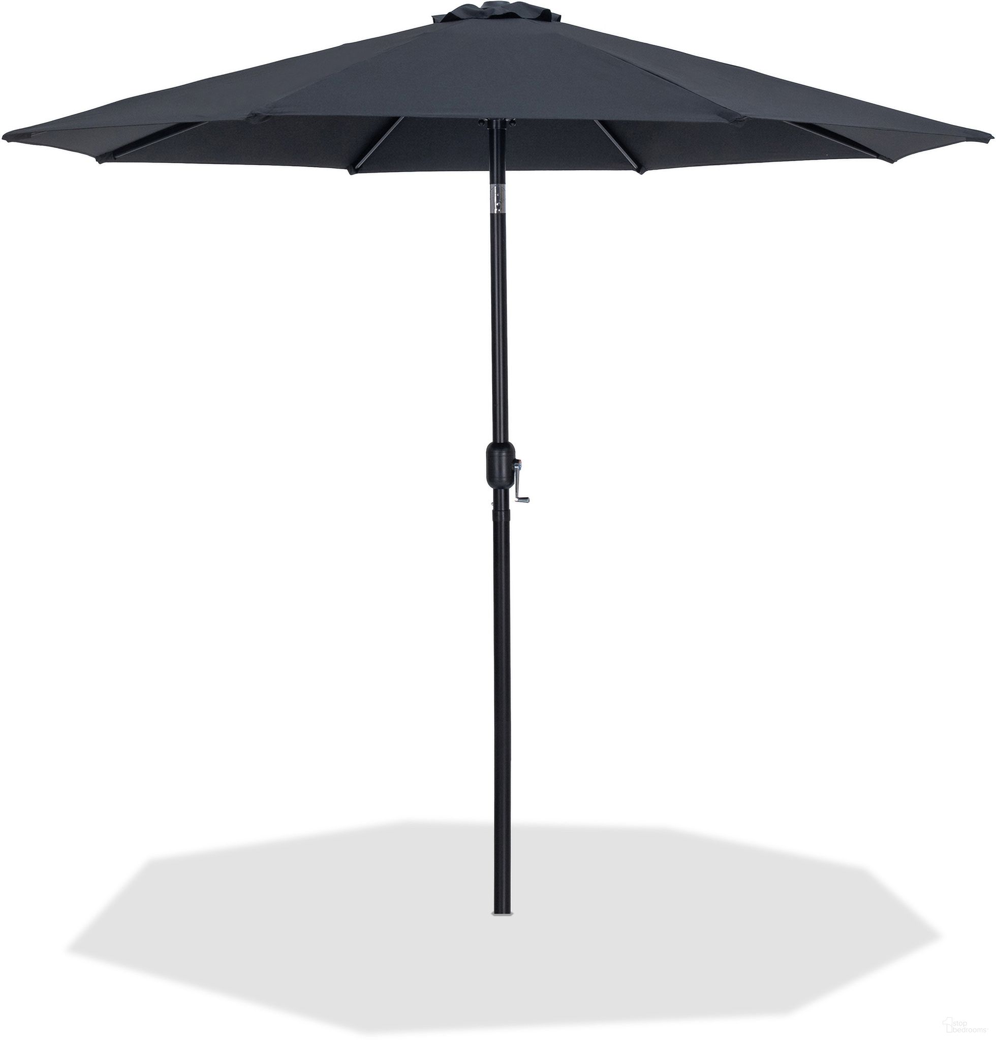 The appearance of Fiji Fabric Patio Umbrellas In Black and Matte Black designed by Meridian in the modern / contemporary interior design. This black and matte black piece of furniture was selected by 1StopBedrooms from Fiji Collection to add a touch of cosiness and style into your home. Sku: 55016Black-U. Material: Polyester.