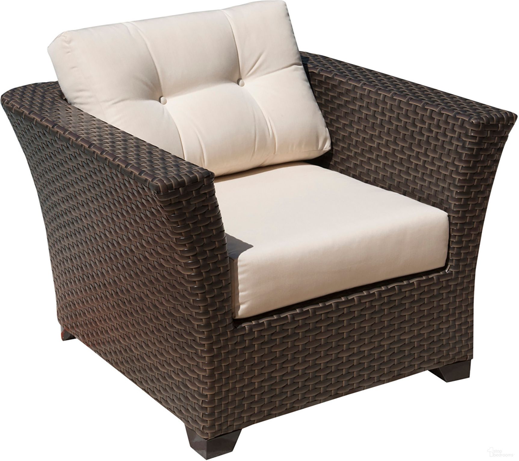 The appearance of Fiji Lounge Chair with Cushions In Brown designed by Pelican Reef in the traditional interior design. This brown piece of furniture  was selected by 1StopBedrooms from Fiji Collection to add a touch of cosiness and style into your home. Sku: 901-1347-ATQ-C. Material: Aluminum.