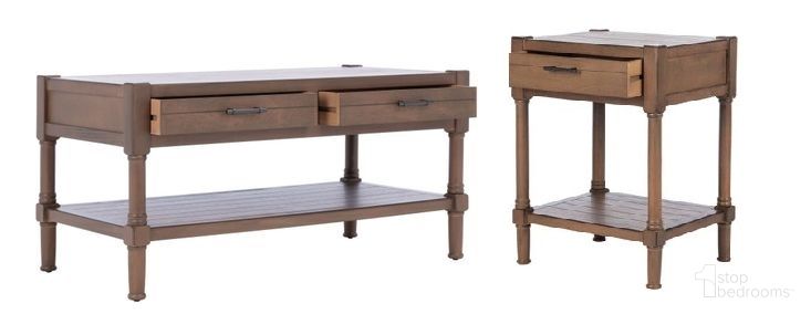 Filbert Occasional Table Set In Brown