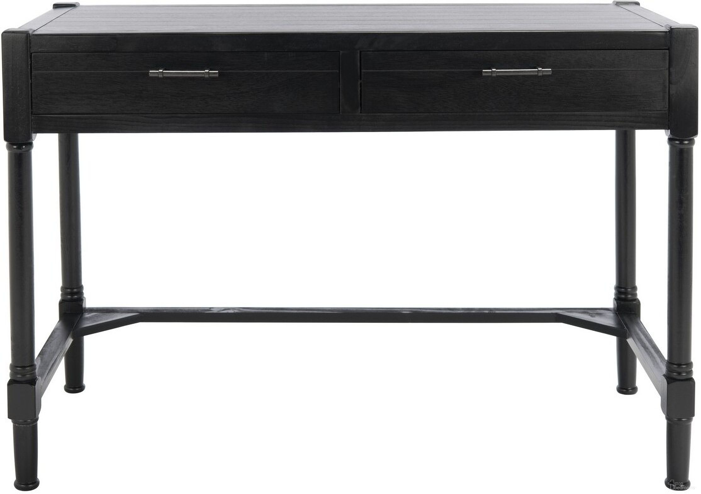 The appearance of Filbert Writing Desk in Black designed by Safavieh in the traditional interior design. This black piece of furniture was selected by 1StopBedrooms from Filbert Collection to add a touch of cosiness and style into your home. Sku: DSK5701B. Material: Wood.