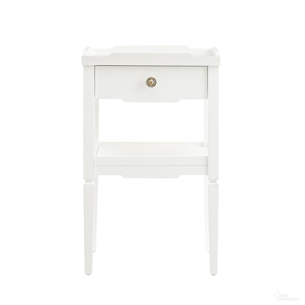 The appearance of Finchley 1-Drawer Nightstand In White designed by Comfort Pointe in the transitional interior design. This white piece of furniture was selected by 1StopBedrooms from Finchley Collection to add a touch of cosiness and style into your home. Sku: 844-10-50. Material: Poplar.