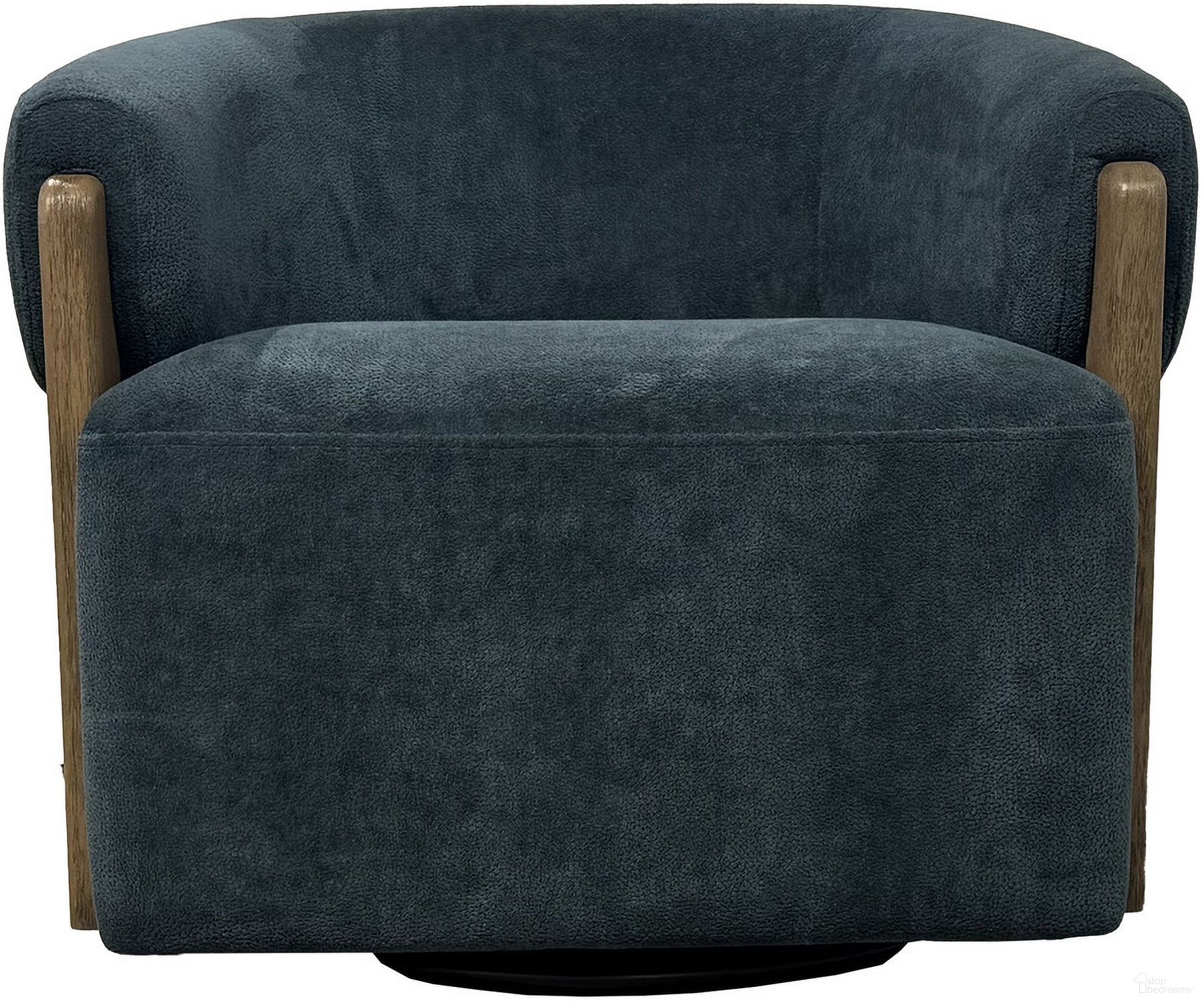 The appearance of Finley Swivel Accent Chair In Island Teal designed by Parker House in the traditional interior design. This island teal piece of furniture  was selected by 1StopBedrooms from Finley Collection to add a touch of cosiness and style into your home. Sku: SFIN#912S-ISTE. Material: Polyester.