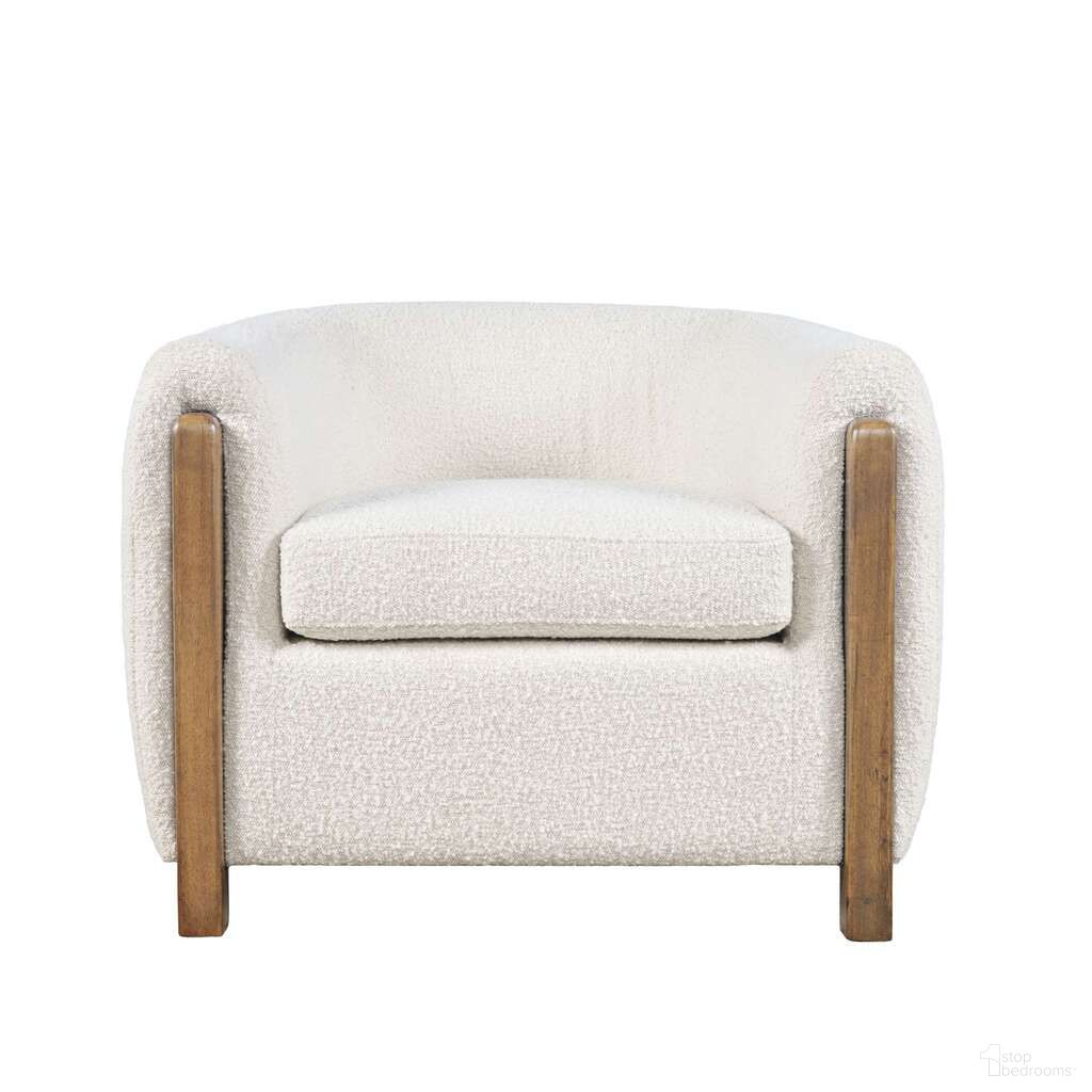 The appearance of Finn Textured Upholstered Barrel Accent Chair with Exposed Wood Frame In Natural designed by Jofran in the modern / contemporary interior design. This natural piece of furniture was selected by 1StopBedrooms from Finn Collection to add a touch of cosiness and style into your home. Sku: FINN-CH-NAT. Material: Upholstery.
