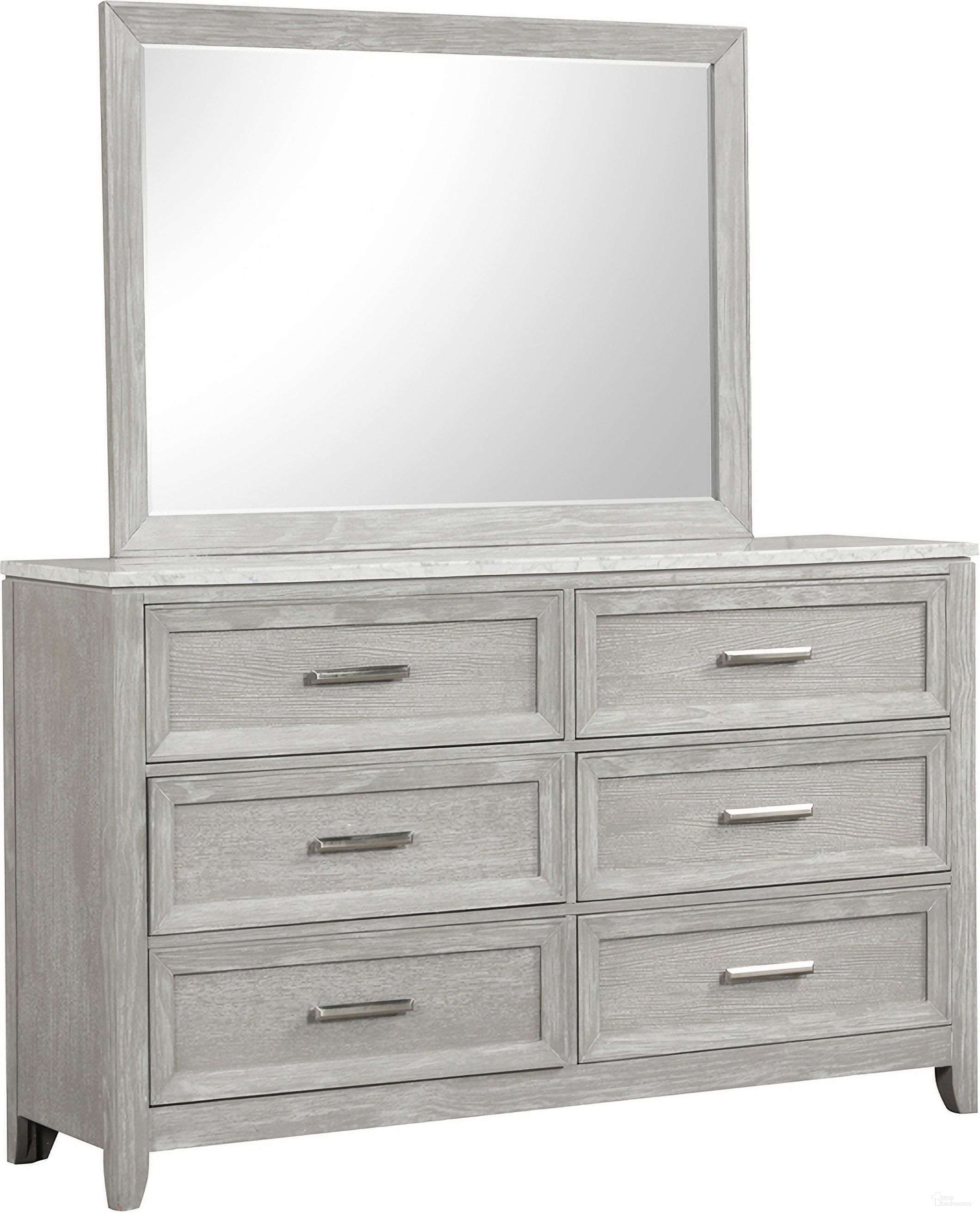 The appearance of Fiona Dresser In Mist Gray designed by New Classic in the transitional interior design. This gray mist piece of furniture was selected by 1StopBedrooms from Fiona Collection to add a touch of cosiness and style into your home. Sku: B2442-050. Material: Wood.