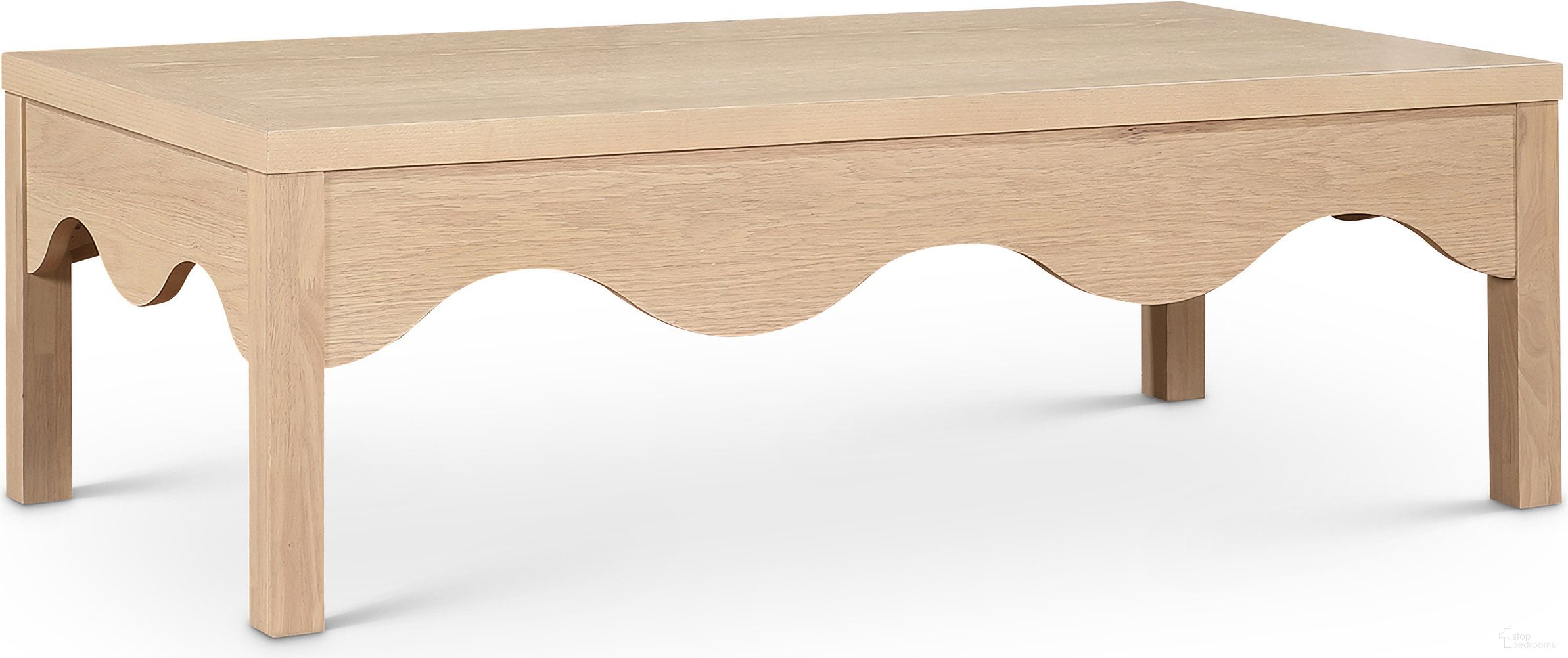 The appearance of Fiora Coffee Table In Natural designed by Meridian in the modern / contemporary interior design. This natural piece of furniture was selected by 1StopBedrooms from Fiora Collection to add a touch of cosiness and style into your home. Sku: 99041Natural-CT. Material: Oak Veneer.
