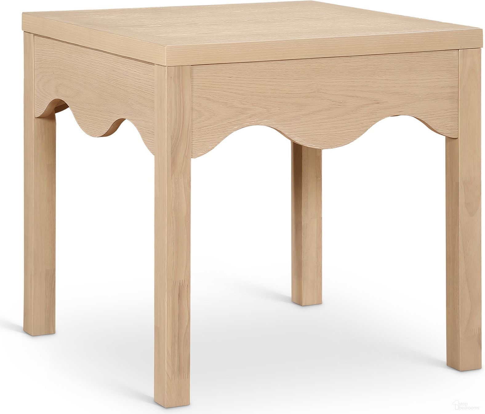 The appearance of Fiora End Table In Natural designed by Meridian in the modern / contemporary interior design. This natural piece of furniture was selected by 1StopBedrooms from Fiora Collection to add a touch of cosiness and style into your home. Sku: 99041Natural-ET. Material: Oak Veneer.