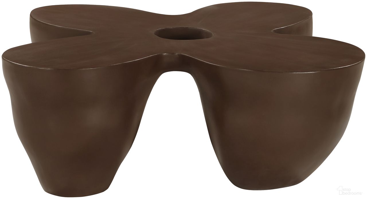 Fiore Concrete Coffee Table In Brown