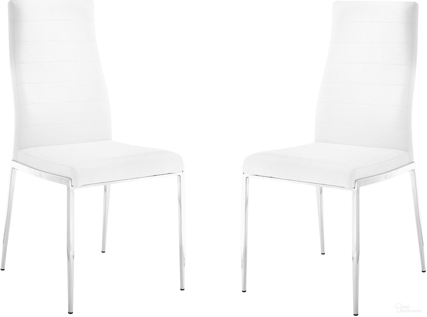 Firenze PU Leather Dining Chair Set of 2 In White