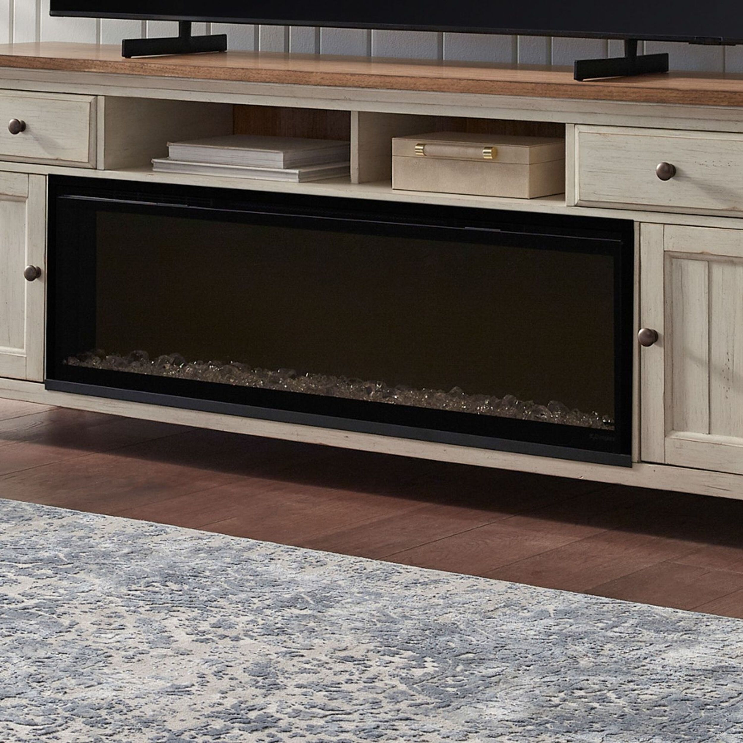 The appearance of Fireplace 50 Inch Firebox TV Consoles designed by Liberty in the transitional interior design. This piece of furniture was selected by 1StopBedrooms from Fireplace Collection to add a touch of cosiness and style into your home. Sku: 500002498.