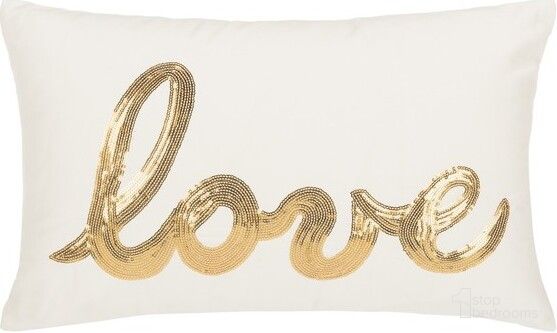 The appearance of First Comes Love Pillow designed by Safavieh in the modern / contemporary interior design. This gold piece of furniture was selected by 1StopBedrooms from Safavieh PLS Collection to add a touch of cosiness and style into your home. Sku: PLS742A-1218. Material: Cotton.