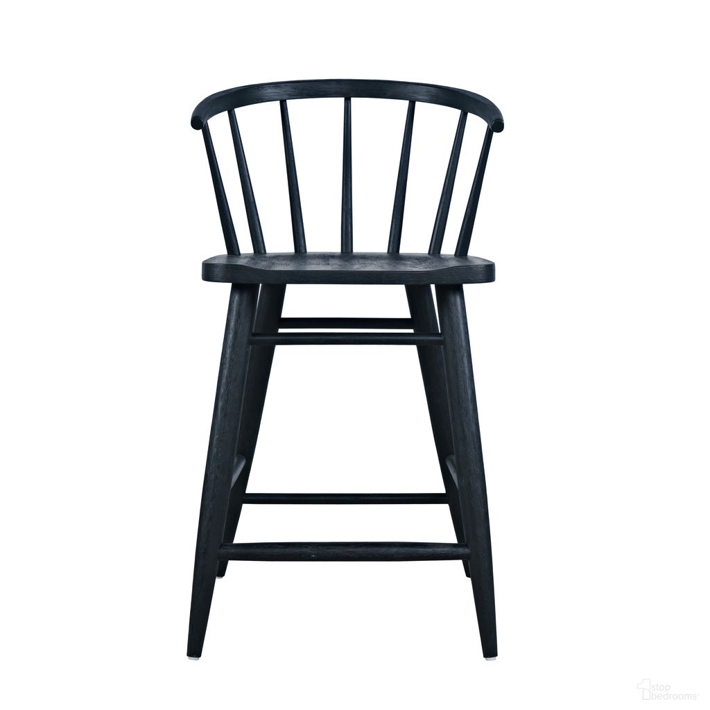 The appearance of Fitz Curved Back Spindle Counter Stool In Black designed by Jofran in the modern / contemporary interior design. This black piece of furniture was selected by 1StopBedrooms from Fitz Collection to add a touch of cosiness and style into your home. Sku: 2421-FITZSTBLK. Material: Plywood.