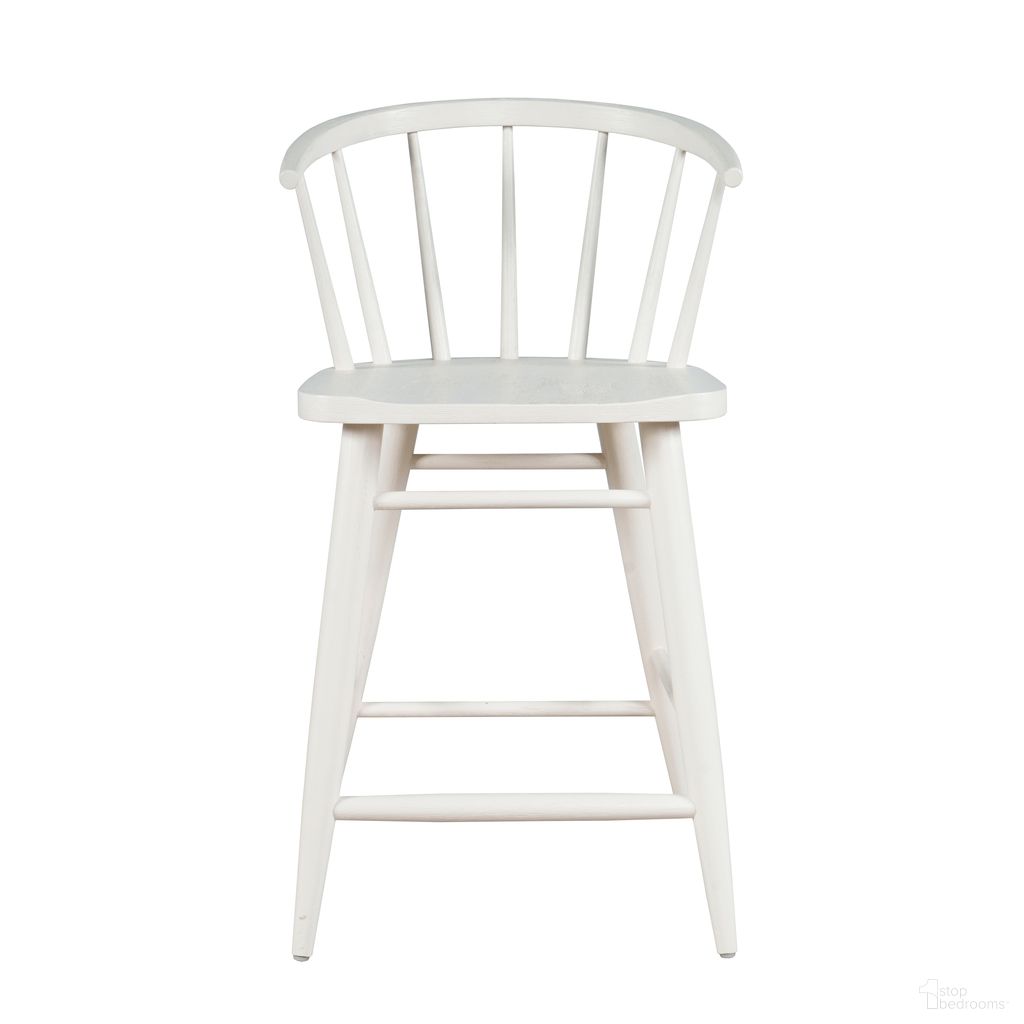 The appearance of Fitz Solid Wood Curved Back Spindle Counter Stool In White designed by Jofran in the modern / contemporary interior design. This white piece of furniture  was selected by 1StopBedrooms from Fitz Collection to add a touch of cosiness and style into your home. Sku: 2421-FITZSTWHT. Material: Plywood.