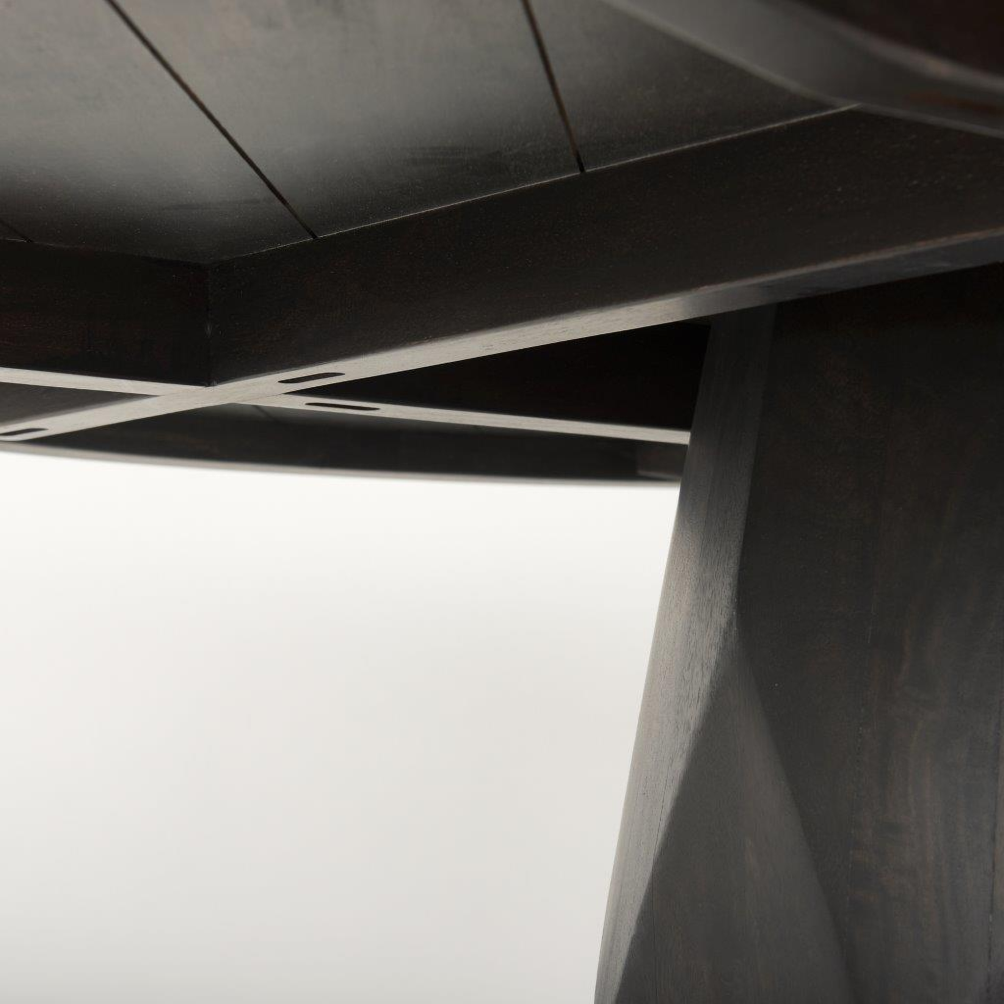 Fitzgerald 60 Inch Round Brown Solid Wood Top And Base Dining Table by