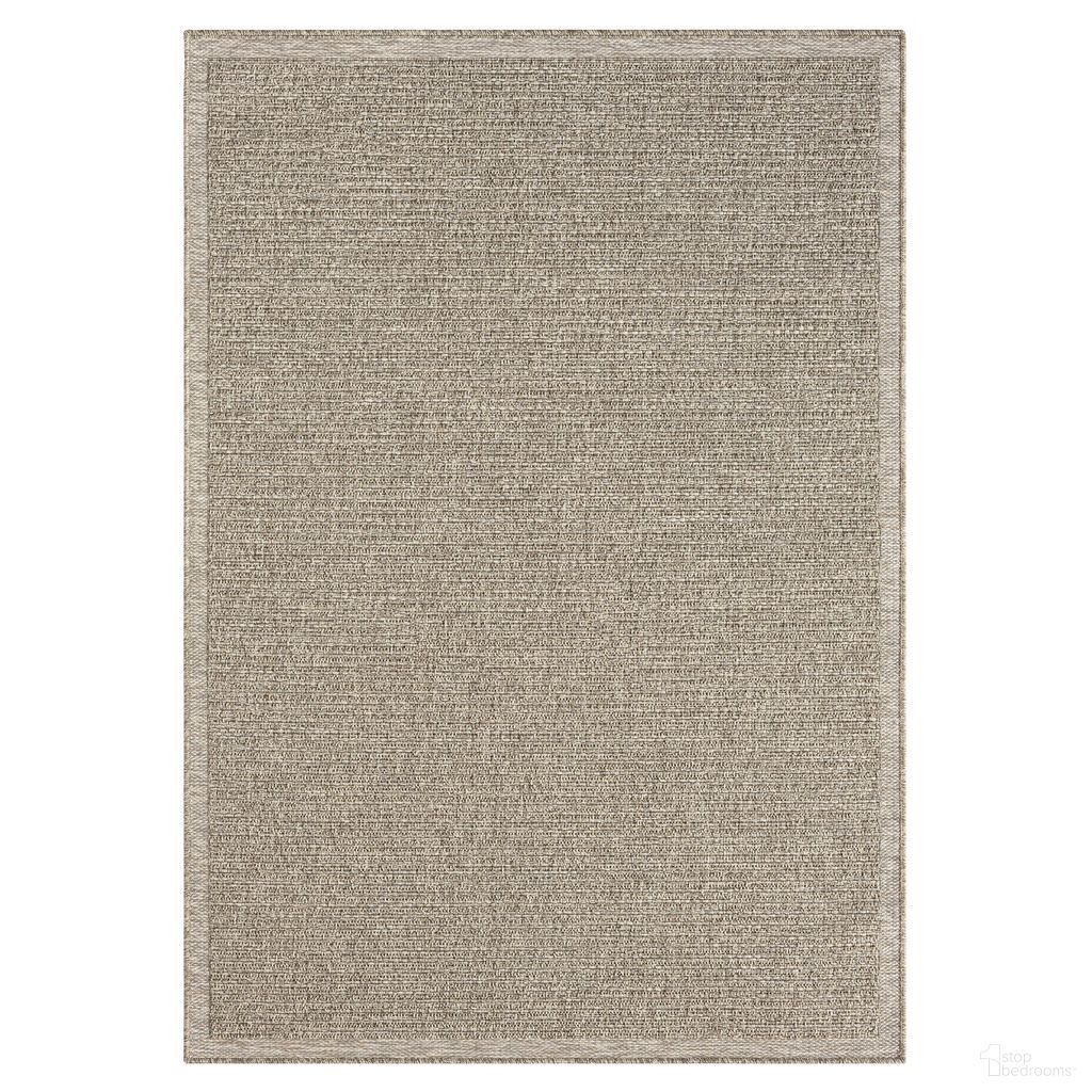 Fjord Oslo Solid Indoor Outdoor Area Rug In Tan and Brown