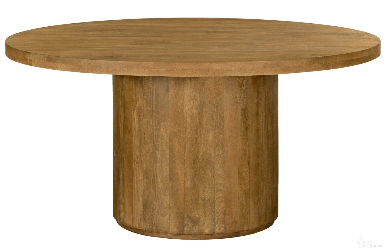 The appearance of Flagstaff 60 Inch Round Dining Table In Spice Tan designed by Moti in the modern / contemporary interior design. This spice tan piece of furniture was selected by 1StopBedrooms from Flagstaff Collection to add a touch of cosiness and style into your home. Sku: 77002020. Table Base Style: Pedestal. Table Top Shape: Round. Size: 60". Material: Mango Wood.