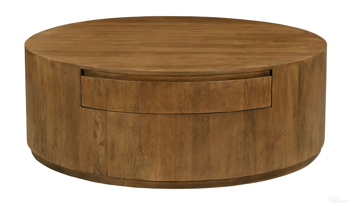 The appearance of Flagstaff Round 2-Drawers Cocktail Table In Spice Tan designed by Moti in the modern / contemporary interior design. This tan piece of furniture was selected by 1StopBedrooms from Flagstaff Collection to add a touch of cosiness and style into your home. Sku: 77003022. Material: Wood.