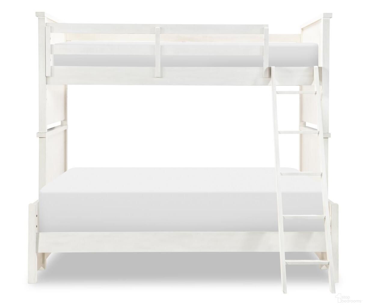 The appearance of Flatiron Complete Twin Over Full Bunk Bed In Aged White designed by Legacy Classic in the country / farmhouse interior design. This aged white piece of furniture was selected by 1StopBedrooms from Flatiron Collection to add a touch of cosiness and style into your home. Sku: 1861-8110V;1861-8120V;1861-8130V;1861-8140V;N888-4924. Bed Type: Bunk Bed. Bed Size: Twin Over Full. Material: Hardwood.