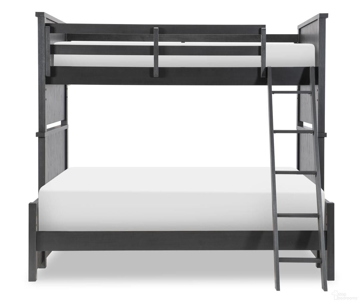 The appearance of Flatiron Complete Twin Over Full Bunk Bed In Midnight designed by Legacy Classic in the country / farmhouse interior design. This midnight piece of furniture was selected by 1StopBedrooms from Flatiron Collection to add a touch of cosiness and style into your home. Sku: 1860-8110V;1860-8120V;1860-8130V;1860-8140V;N888-4924. Bed Type: Bunk Bed. Bed Size: Twin Over Full. Material: Hardwood.