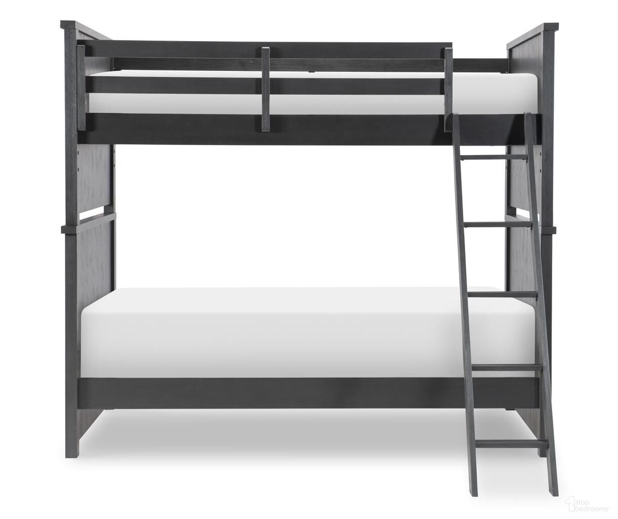 The appearance of Flatiron Complete Twin Over Twin Bunk Bed In Midnight designed by Legacy Classic in the country / farmhouse interior design. This midnight piece of furniture was selected by 1StopBedrooms from Flatiron Collection to add a touch of cosiness and style into your home. Sku: 1860-8110V;1860-8120V;1860-8130V. Bed Type: Bunk Bed. Bed Size: Twin Over Twin. Material: Hardwood.