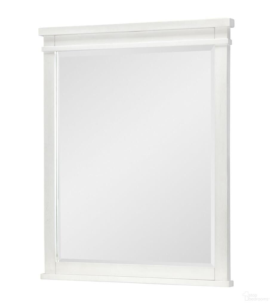 Flatiron Mirror In Aged White
