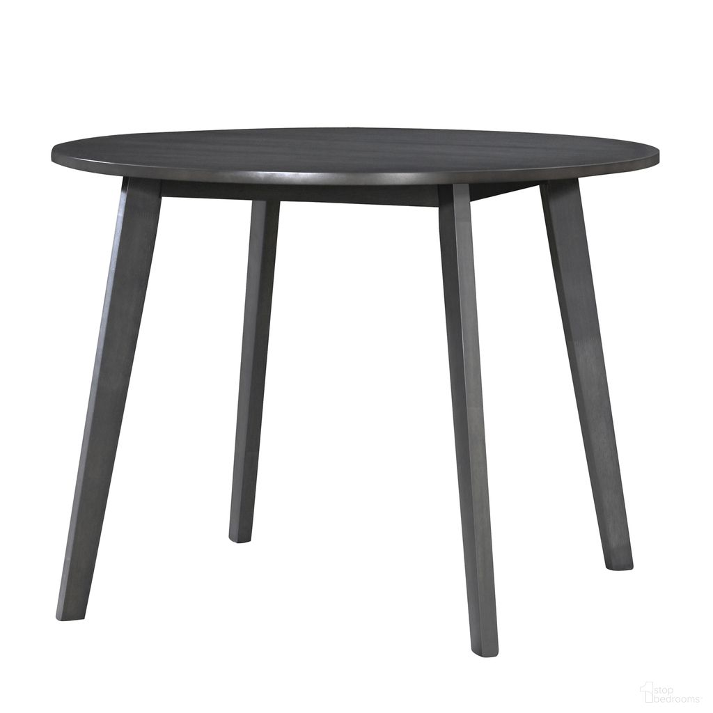 The appearance of Flemming 39.5 Inch Round Dining Table In Grey designed by Aeon in the modern / contemporary interior design. This grey piece of furniture  was selected by 1StopBedrooms from  to add a touch of cosiness and style into your home. Sku: AE1837-DT2-Grey. Table Base Style: Legs. Table Top Shape: Round. Material: Wood. Size: 40".
