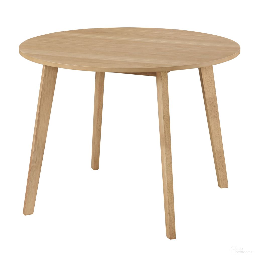 Flemming 39.5 Inch Round Dining Table In Natural Oak