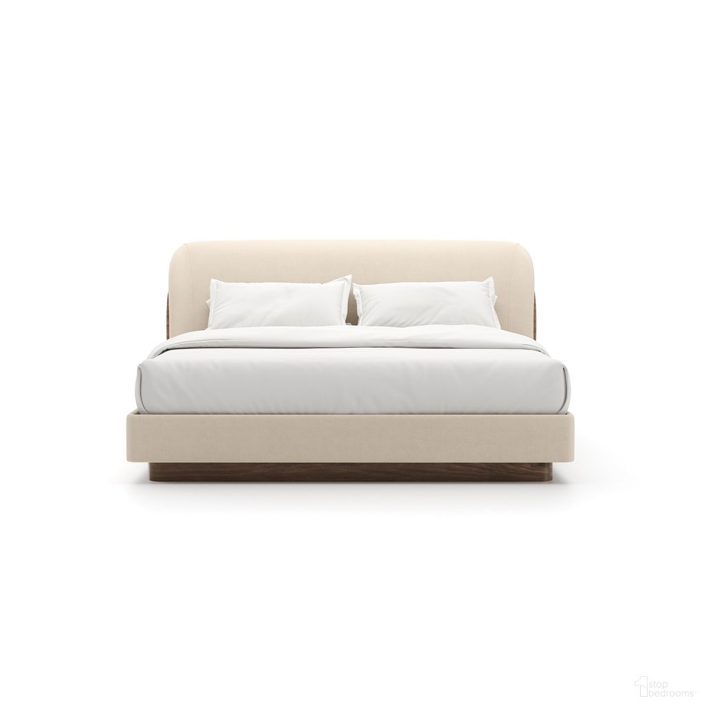 The appearance of Fleur King Upholstered Bed In Cream designed by Caracole in the modern / contemporary interior design. This cream piece of furniture  was selected by 1StopBedrooms from Fleur Collection to add a touch of cosiness and style into your home. Sku: CLA-425V-124F;CLA-425V-124H;CLA-425V-124R. Bed Size: King. Material: Hardwood. Bed Type: Upholstered Bed.