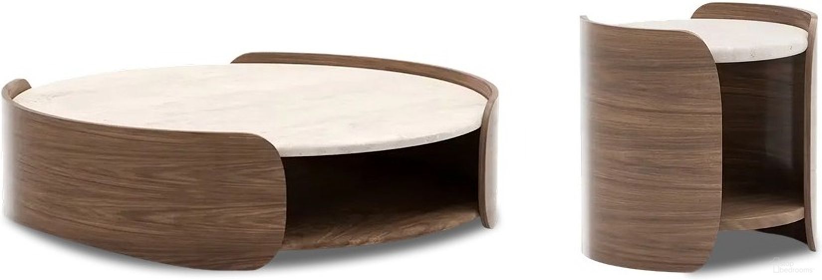 The appearance of Fleur Open Occasional Table Set with Wood Shelf In Brown designed by Caracole in the modern / contemporary interior design. This brown piece of furniture  was selected by 1StopBedrooms from Fleur Collection to add a touch of cosiness and style into your home. Sku: CLA-425V-4027;CLA-425V-4119. Material: Stone.