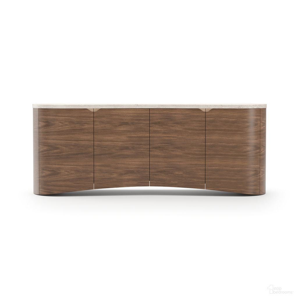 The appearance of Fleur Sideboard In Brown designed by Caracole in the modern / contemporary interior design. This brown piece of furniture was selected by 1StopBedrooms from Fleur Collection to add a touch of cosiness and style into your home. Sku: CLA-425V-256. Material: Hardwood.