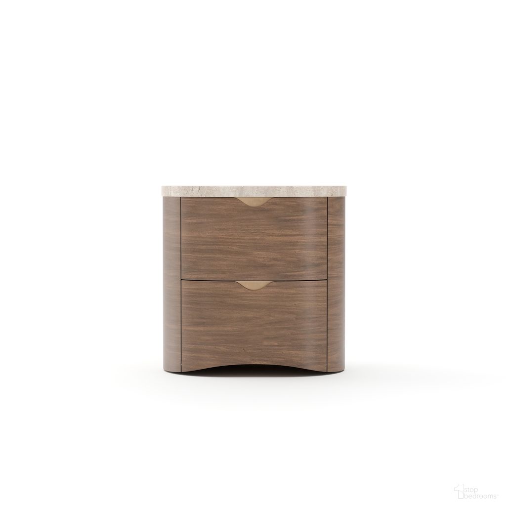 Fleur Small Nightstand In Brown