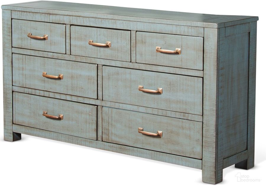 The appearance of Flex Life Ranch House Dresser In Blue designed by Sunny Designs in the rustic / southwestern interior design. This little boy blue piece of furniture was selected by 1StopBedrooms from Flex Life Ranch House Collection to add a touch of cosiness and style into your home. Sku: 2319LB-D2. Material: Solid Wood.