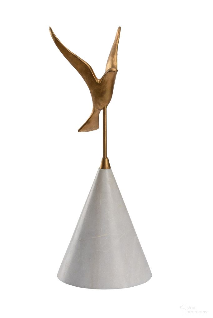 The appearance of Flights Of Fancy Sculpture Large In Gold designed by Wildwood in the modern / contemporary interior design. This gold piece of furniture  was selected by 1StopBedrooms from Wildwood Collection to add a touch of cosiness and style into your home. Sku: 302411. Material: Iron.