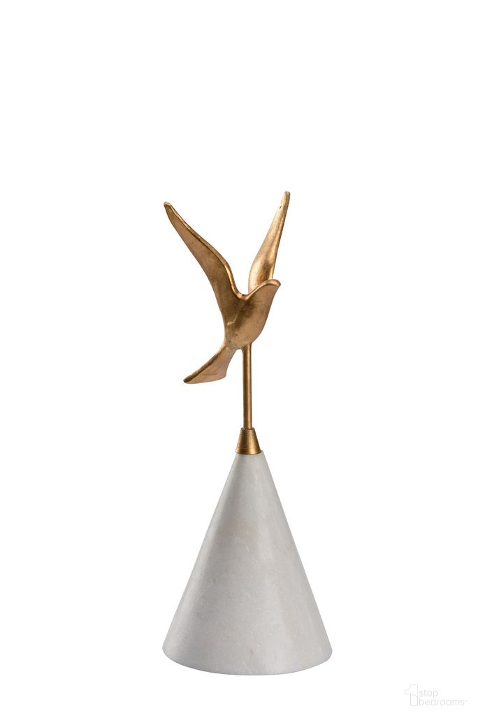 The appearance of Flights Of Fancy Sculpture Medium In Gold designed by Wildwood in the modern / contemporary interior design. This gold piece of furniture was selected by 1StopBedrooms from Wildwood Collection to add a touch of cosiness and style into your home. Sku: 302410. Material: Iron.
