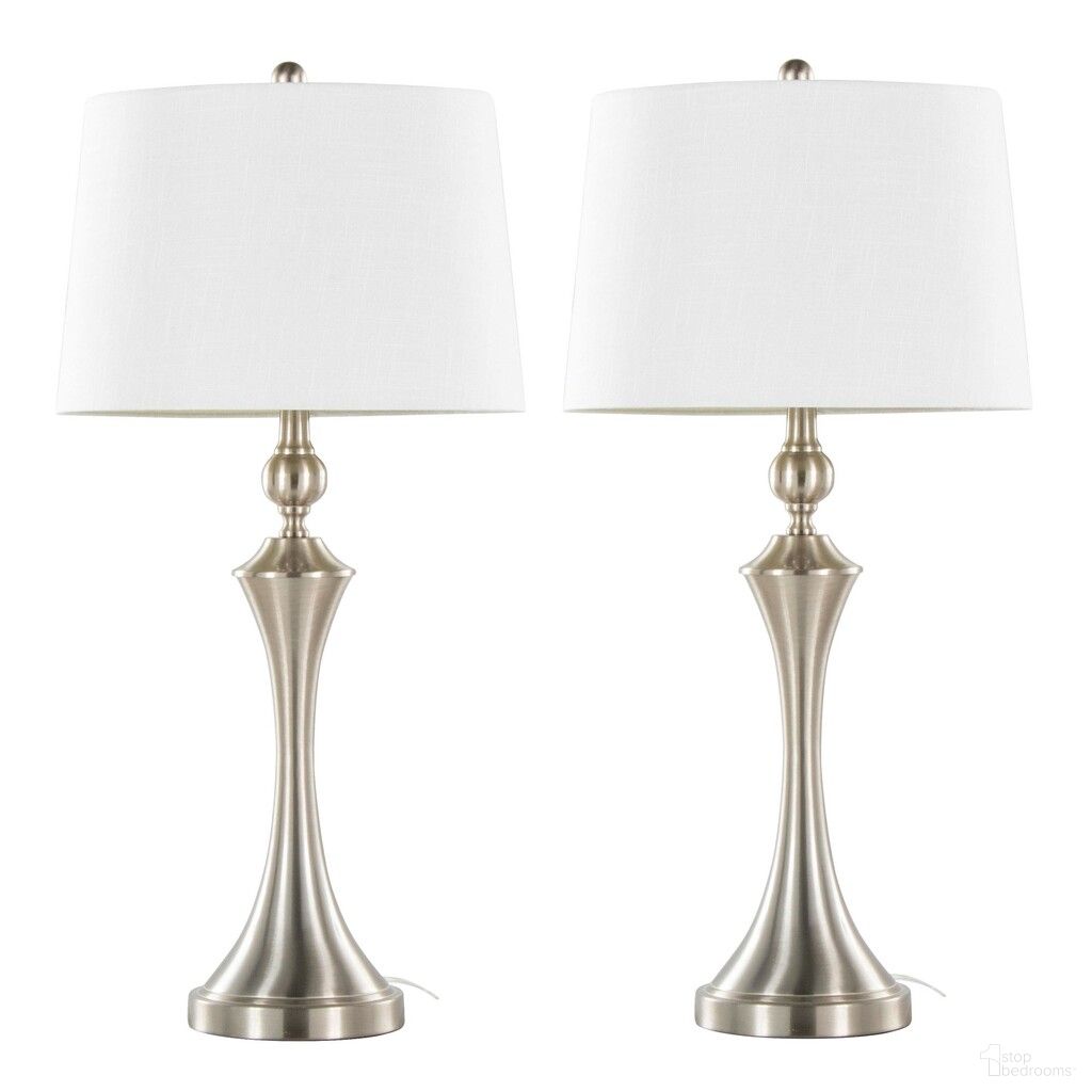 The appearance of Flint 30.75 Inch Metal Table Lamp with USB Set of 2 In Nickel designed by Lumisource in the modern / contemporary interior design. This nickel piece of furniture was selected by 1StopBedrooms from Flint Collection to add a touch of cosiness and style into your home. Sku: GTS31-FLINT BNIW2. Material: Metal.