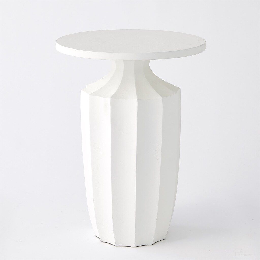 The appearance of Flirt Drink Table In White designed by Global Views in the modern / contemporary interior design. This white piece of furniture  was selected by 1StopBedrooms from Flirt Collection to add a touch of cosiness and style into your home. Sku: WDSEH9225-GV. Material: Aluminum.