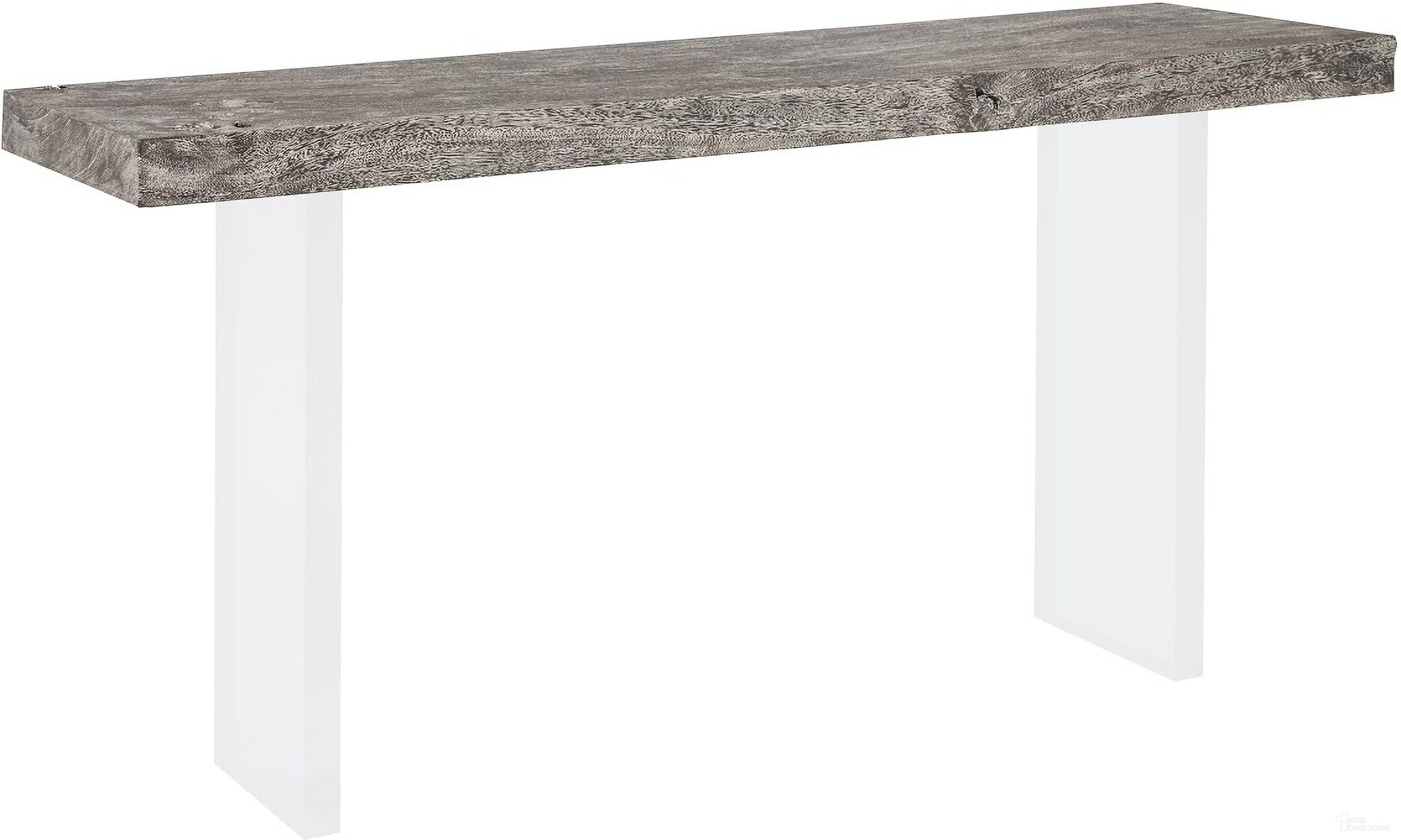 Floating Console Table In Gray And Black