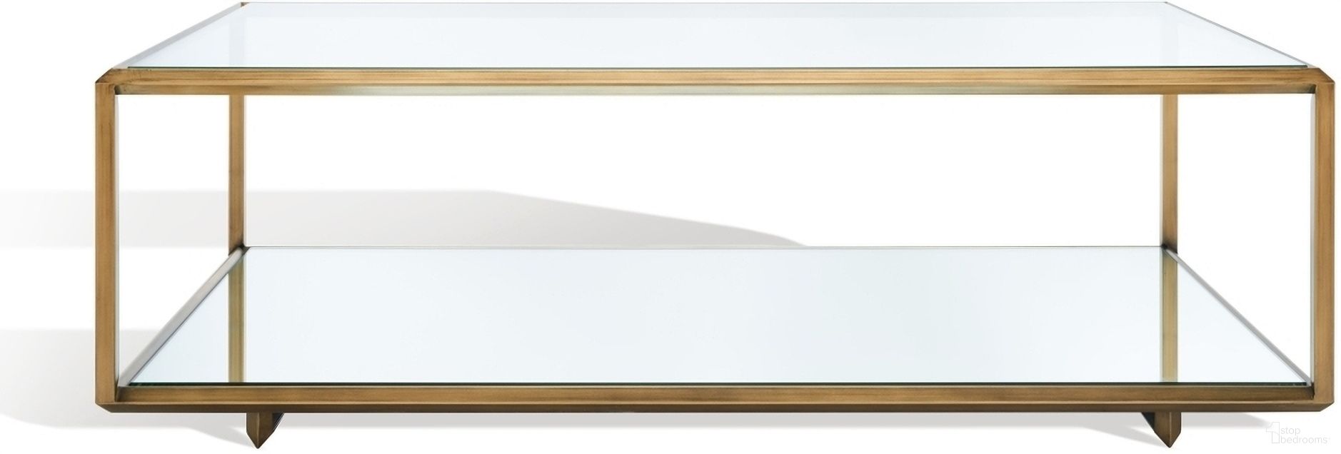 The appearance of Florabella 48 Inch Mirrored Coffee Table In Bronze designed by Safavieh Couture in the glam interior design. This bronze piece of furniture was selected by 1StopBedrooms from Florabella Collection to add a touch of cosiness and style into your home. Sku: SFV9517A. Material: Metal.