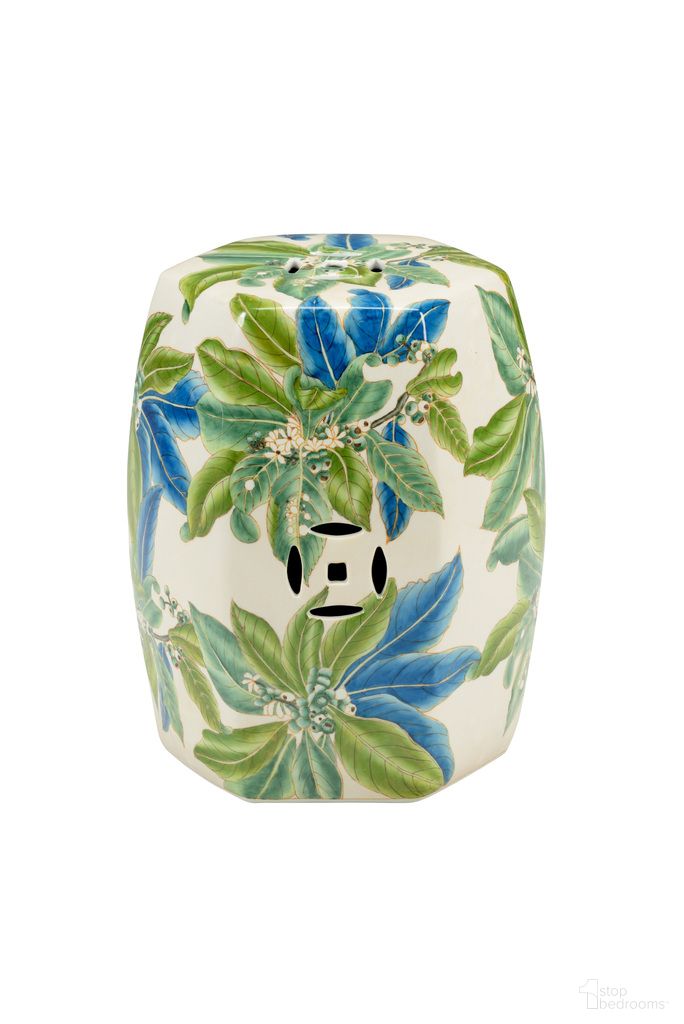 Floral Garden Seat In Cream and Green