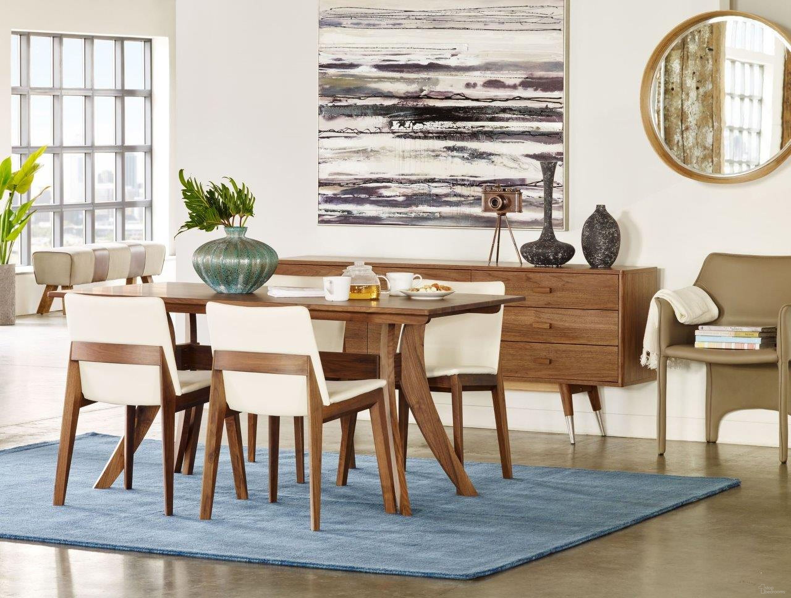 Florence Brown Rectangular Small Dining Room Set