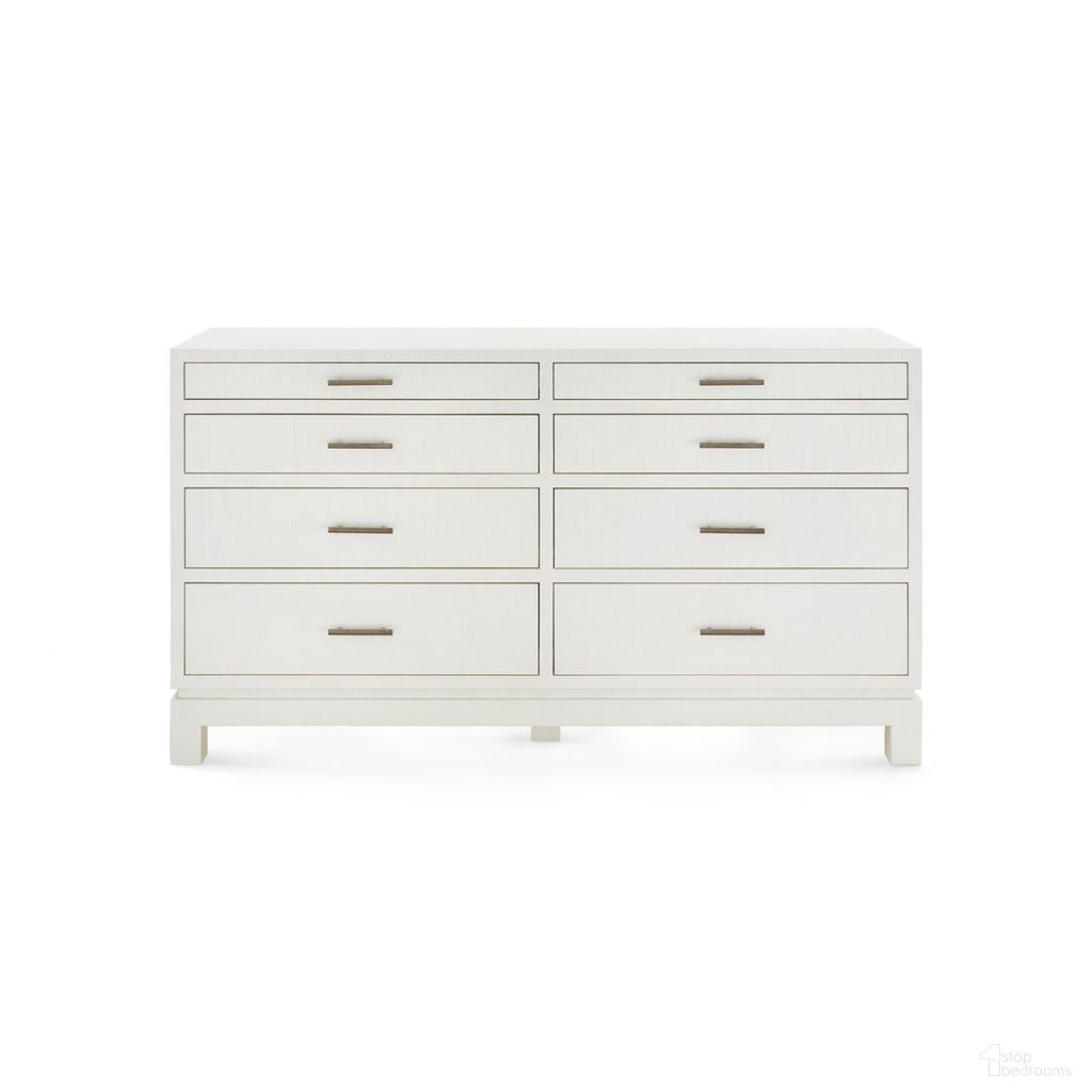 Florence Extra Large 8-Drawer Dresser In Sand White