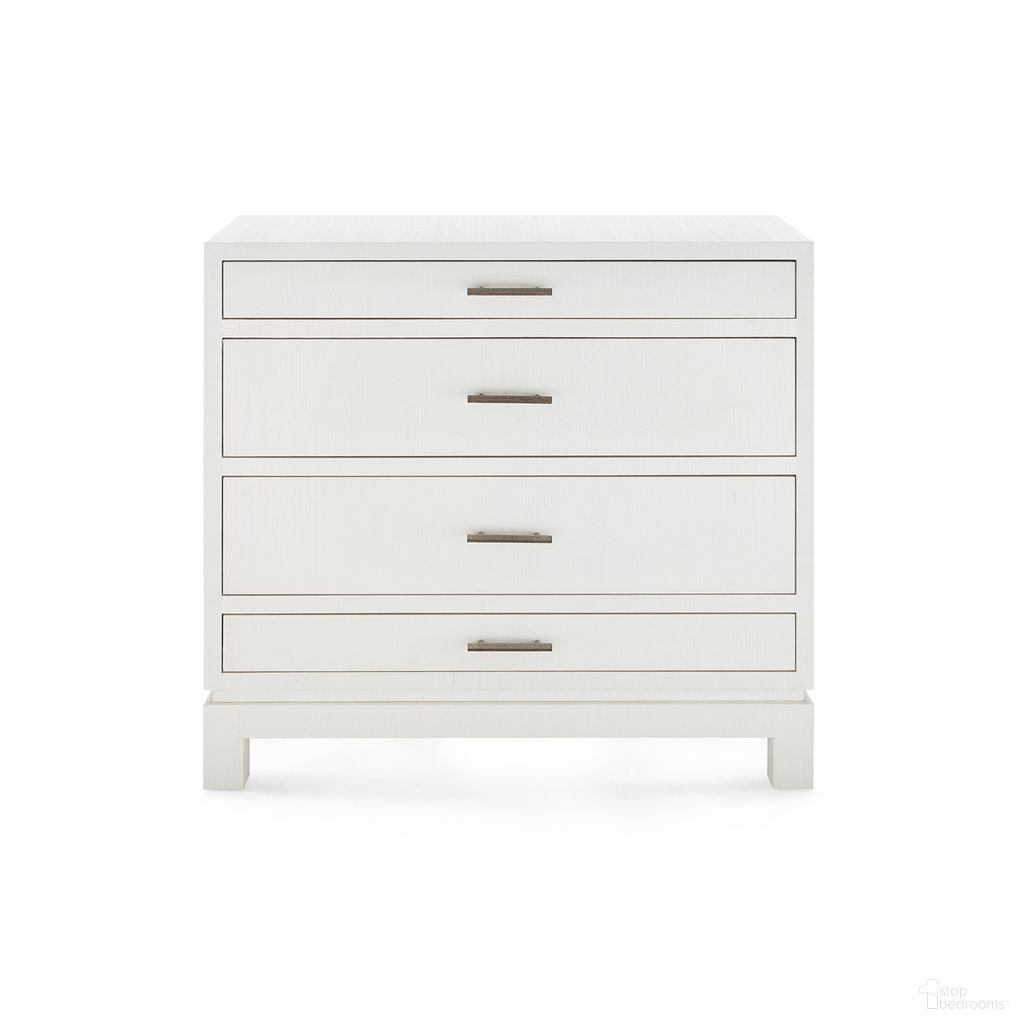 Florence Large 4-Drawer Chest In Sand White