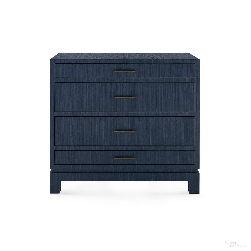 Florence Large 4-Drawer Chest In Selvage Blue