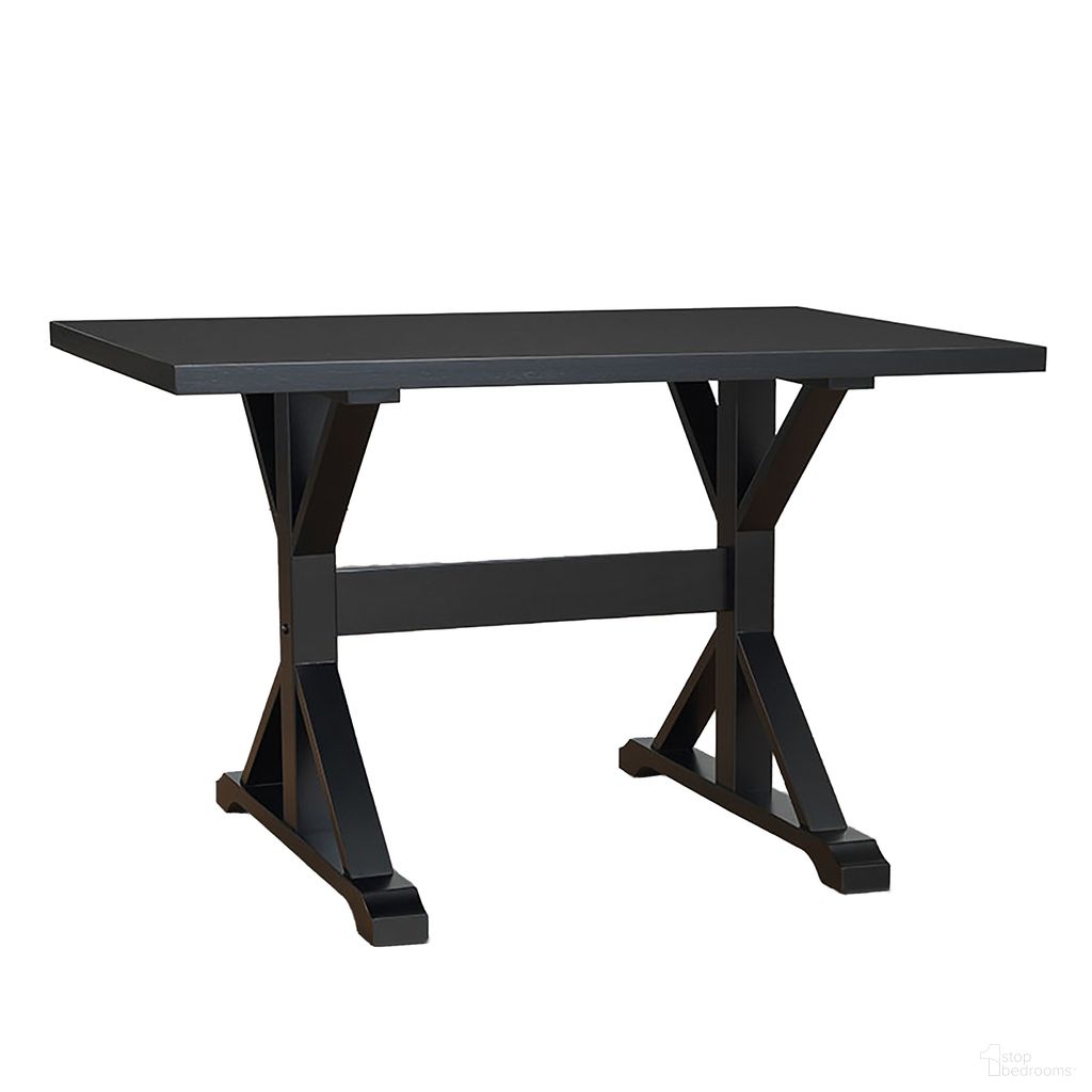 Florence Trestle Table In Antique Black