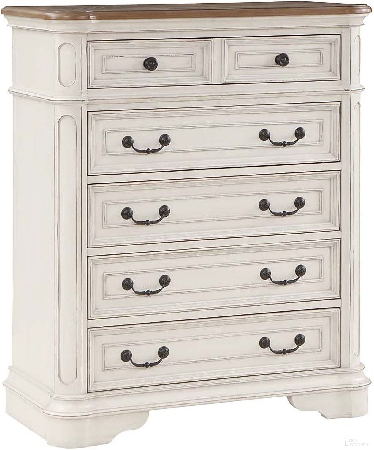The appearance of Florian Chest In Antique White designed by ACME in the transitional interior design. This antique white piece of furniture was selected by 1StopBedrooms from Florian Collection to add a touch of cosiness and style into your home. Sku: BD01652. Material: Wood.