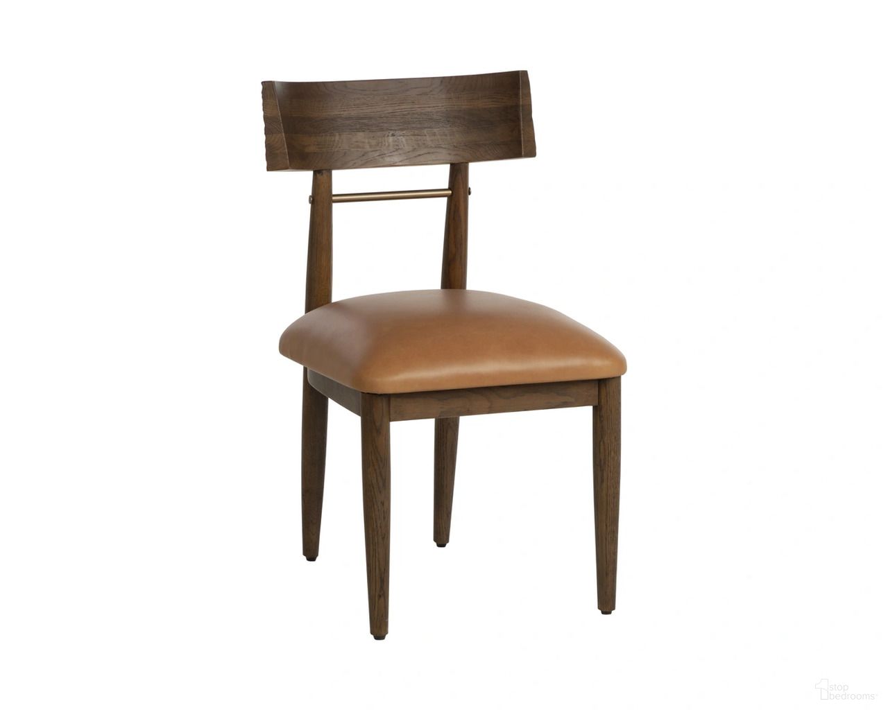 Florian Dining Chair Set of 2 In Chocolate and Tan
