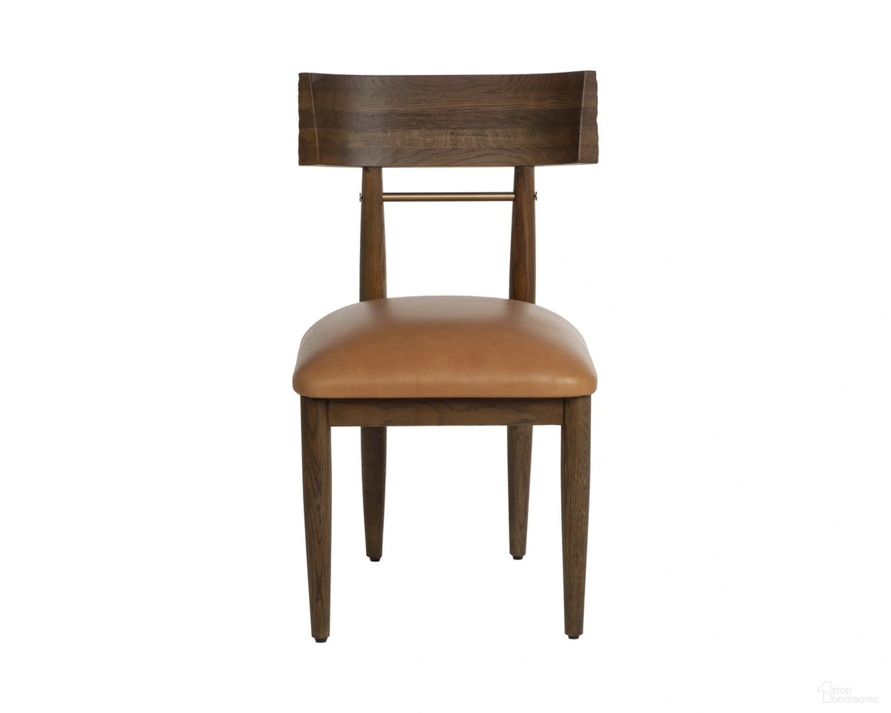 Florian Dining Chair Set of 2 In Chocolate and Tan