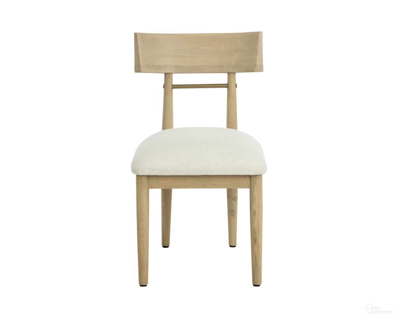Florian Dining Chair Set of 2 In Light Oak and Geralt Linen