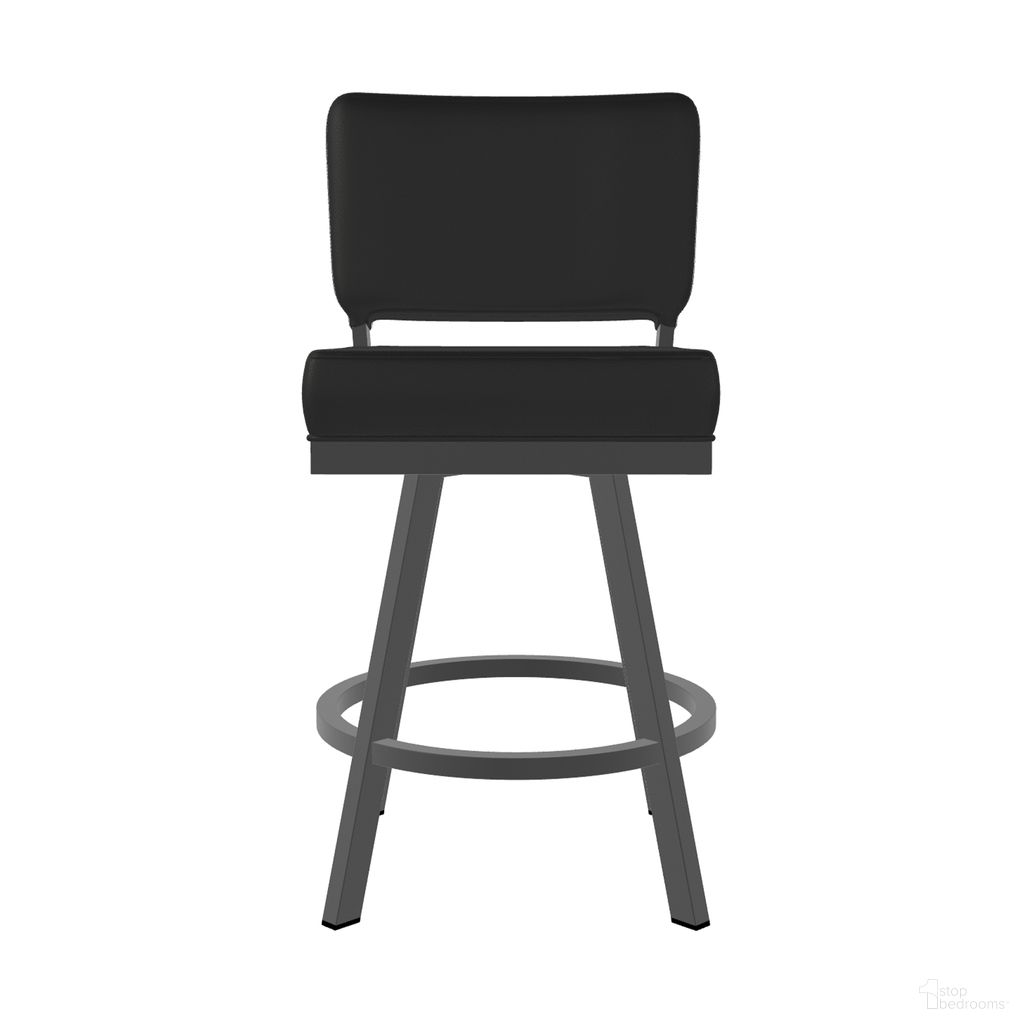 The appearance of Florida 26 Inch Counter Height Swivel Stool In Firestone Grey and Licorice Black designed by Wesley Allen in the transitional interior design. This firestone grey/licorice black piece of furniture was selected by 1StopBedrooms from Florida Collection to add a touch of cosiness and style into your home. Sku: B505H26-S-PTR-DBLK. Material: Metal.
